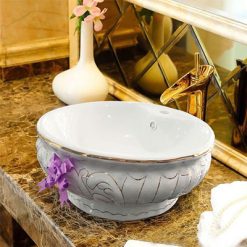 Chậu lavabo sứ nghệ thuật Gia Mỹ 813