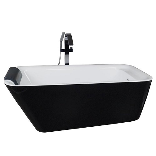 Bồn tắm đặt sàn màu đen nghệ thuật Miken 949B