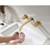 Vòi chậu lavabo âm tường màu vàng Miken MKV-600006GB