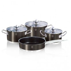 Bộ nồi Berlinger Haus 7 món màu metallic carbon Hafele 531.08.005