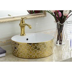 Chậu lavabo sứ nghệ thuật Gia Mỹ 805