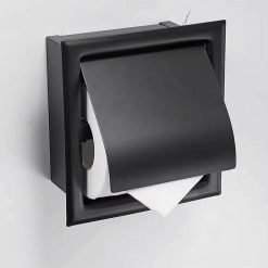 Treo giấy vệ sinh âm tường màu đen Miken MK-6610-B
