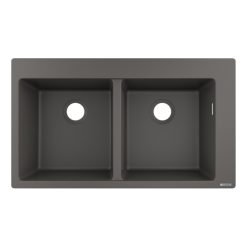 Chậu rửa bát đá 2 hộc màu đen S51 Hansgrohe 43316290