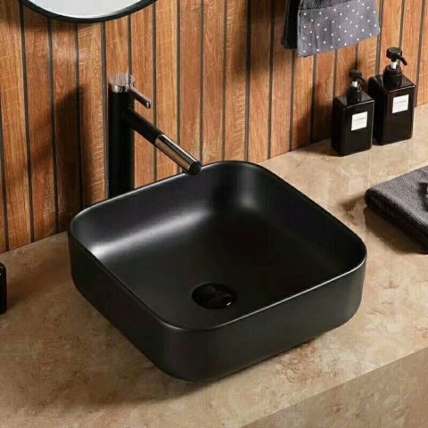 Chậu rửa lavabo màu đen Miken MKC-4018