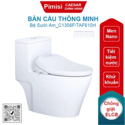 Bàn cầu thông minh CAESAR C1356F/TAF610H tự động đóng mở nắp