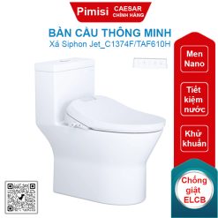 Bàn cầu thông minh CAESAR C1374F/TAF610H tự động đóng mở nắp