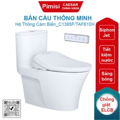 Bàn cầu thông minh CAESAR C1395F/TAF610H tự động đóng mở nắp