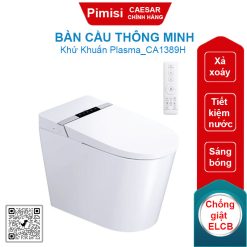 Bàn cầu thông minh Caesar CA1389H điện tử xả nước và đóng mở nắp tự động