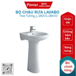 Bộ chậu rửa lavabo Inax L-282V/L-284VD treo tường kèm chân dài