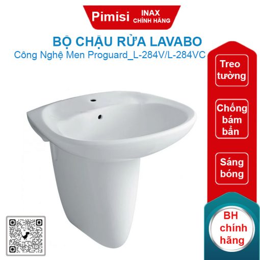 Bộ chậu rửa lavabo Inax L-284V/L-284VC treo tường