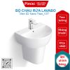 Bộ chậu rửa lavabo Viglacera V37 treo tường kèm chân ngắn