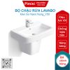 Bộ chậu rửa lavabo Viglacera V50 treo tường kèm chân ngắn