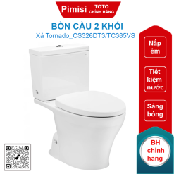 Bồn cầu 2 khối TOTO CS326DT3 nắp TC385VS
