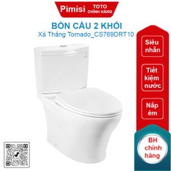 Bồn cầu 2 khối TOTO CS769DRT10/TC395VS nắp êm