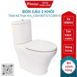 Bồn cầu 2 khối TOTO CS818DT3/TC385VS