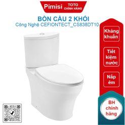 Bồn cầu 2 khối TOTO CS838DT10/TC395VS nắp êm