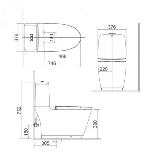 Bồn cầu Inax ACT-832/CW-H18VN nắp điện tử xả cảm ứng - Ảnh 2