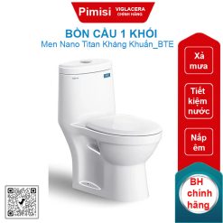 Bồn cầu một khối Viglacera BTE 1 chế độ xả nhấn trẻ em