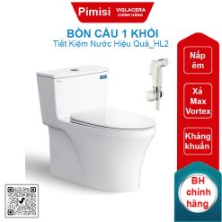 Bồn cầu một khối Viglacera HL2+VG826 nắp V687