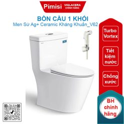 Bồn cầu một khối Viglacera V62+VG826+VG853 nắp êm V687