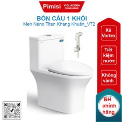 Bồn cầu một khối Viglacera V72 + VG826 fansipan