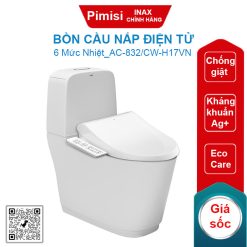 Bồn cầu nắp điện tử Inax AC-832/CW-H17VN 6 mức nhiệt