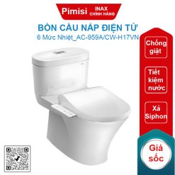 Bồn cầu nắp điện tử Inax AC-959A/CW-H17VN 6 mức nhiệt