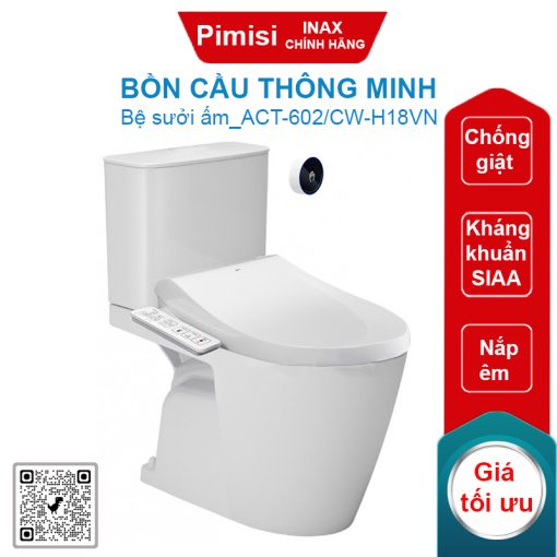 Bồn cầu nắp điện tử Inax ACT-602/CW-H18VN