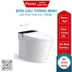 Bồn cầu thông minh Viglacera V882B liền khối thân kín