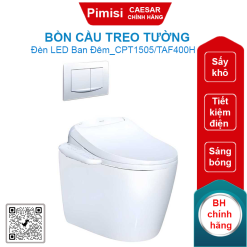 Bồn cầu treo tường CAESAR CPT1505/TAF400H nắp điện tử