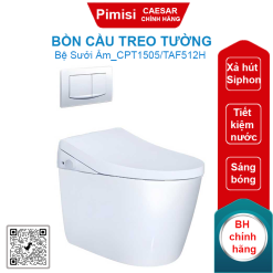 Bồn cầu treo tường CAESAR CPT1505/TAF512H nắp điện tử
