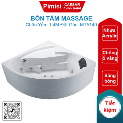 Bồn tắm Massage Caesar MT5140 chân yếm 1.4M đặt góc