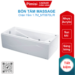 Bồn tắm massage CAESAR MT0670L/R chân yếm 1.7M