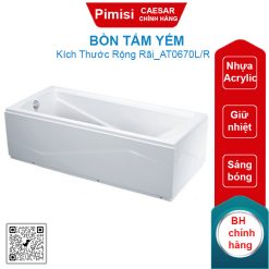 Bồn tắm yếm Caesar AT0670L/R 1.7M