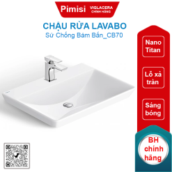 Chậu rửa lavabo Viglacera CB70 đặt bàn