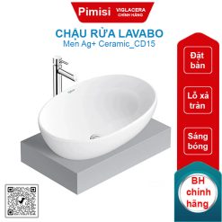 Chậu rửa lavabo Viglacera CD15 đặt bàn