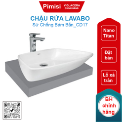Chậu rửa lavabo Viglacera CD17 đặt bàn
