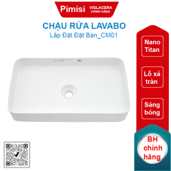 Chậu rửa lavabo Viglacera CM01 đặt bàn