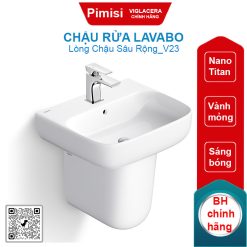 Chậu rửa lavabo Viglacera V23 treo tường