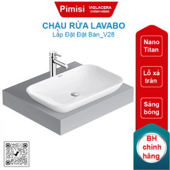 Chậu rửa lavabo Viglacera V28 đặt bàn