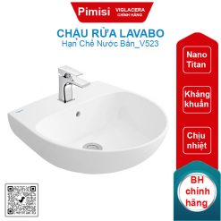 Chậu rửa lavabo Viglacera V523 treo tường