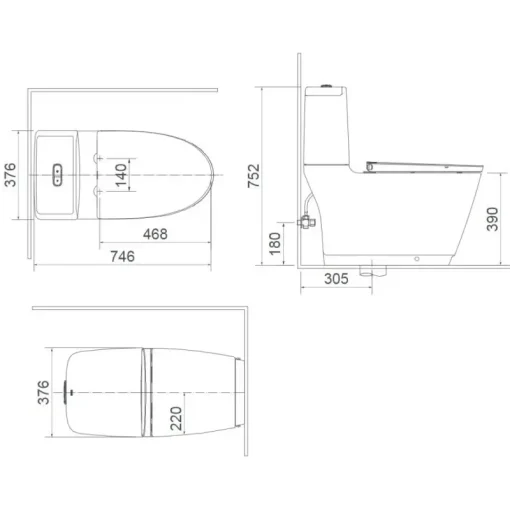 Bồn cầu nắp điện tử Inax AC-832/CW-KB22AVN - Ảnh 2