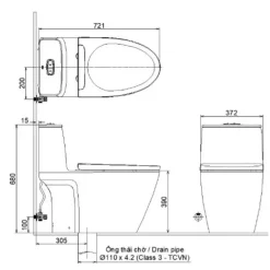 Alternative view of Bồn cầu thông minh Inax AC-902/CW-KB22AVN