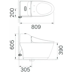 Alternative view of Bồn cầu thông minh Inax AC-1032/CW-KB22AVN
