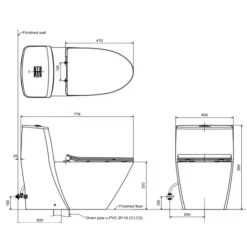 Alternative view of Bồn cầu điện tử Inax AC-919R/CW-KA22AVN