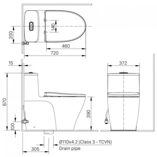 Bồn cầu điện tử Inax AC-989/CW-KA22AVN - Ảnh 2
