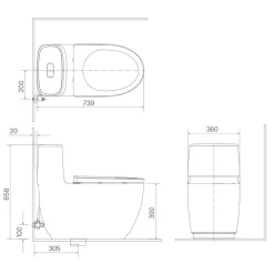Alternative view of Bồn cầu thông minh Inax AC-1052/CW-KA22AVN