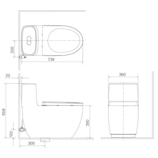 Bồn cầu thông minh Inax AC-1052/CW-KA22AVN - Ảnh 2