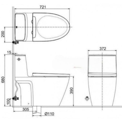 Bồn cầu Inax ACT-902/CW-H18VN nắp điện tử xả cảm ứng - Ảnh 2