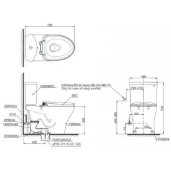 Alternative view of Bồn cầu 2 khối TOTO CS838DT10/TC395VS nắp êm